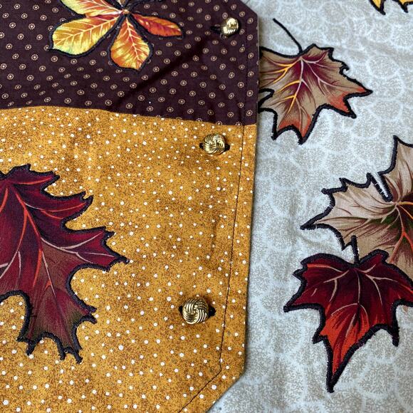 Handmade Women's Autumn Embroidered Grandmacore Cottage Vest 1X - Picture 4 of 9